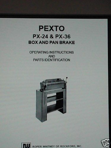PEXTO PX-24 &amp; PX-36 BOX AND PAN BRAKE