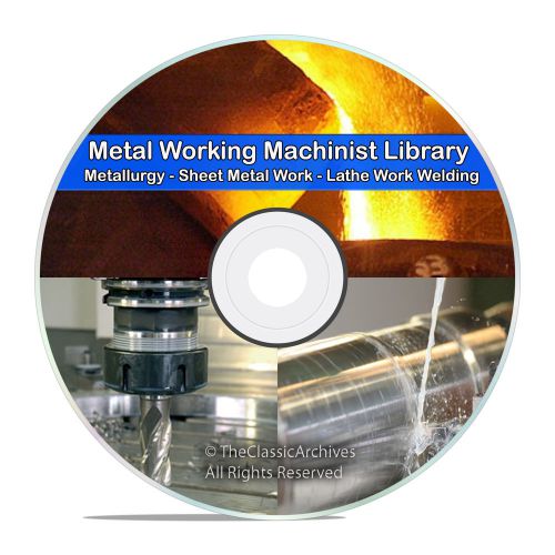 Machinist lathe metal working welding foundry blacksmith metallurgy cd dvd v68 for sale
