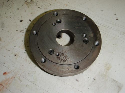 Bison 5&#034; Lathe Chuck Backplate with D13 D3 Spindle Adapter