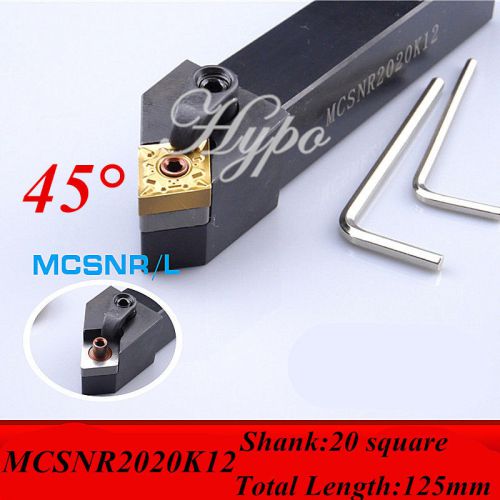 Mcsnr2020k12 20x125l  45° external turning tool holder for cnmg 1204 insert for sale