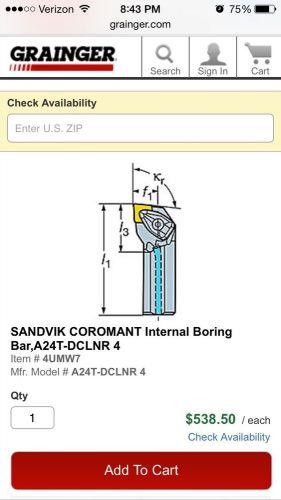 Walter a24t-dclnr4 internal boring bar for sale