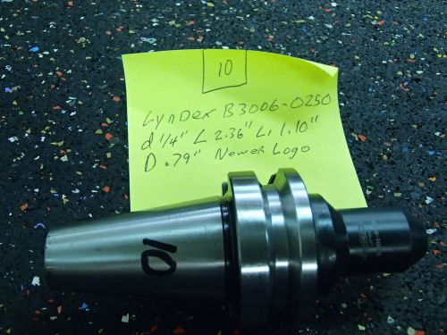 30 bt taper toolholder lyndex b3006-0250 1/4&#034;  endmill holder cnc new logo (10) for sale