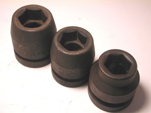 3 nos williams usa 1&#034; dr. std. shallow 6 pt. impact sockets 15/16, 1-1/16, 1-1/8 for sale