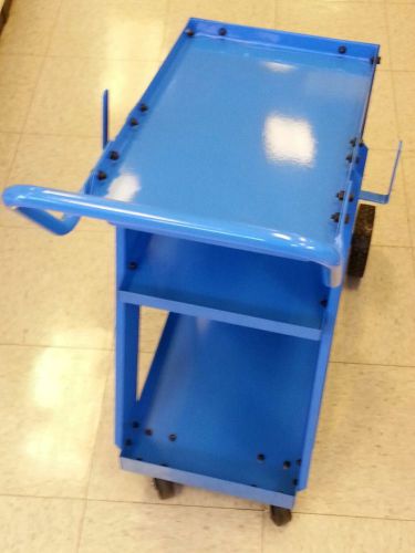 Welder cart  for mig tig or plasma units - new 3 shelf - blue for sale