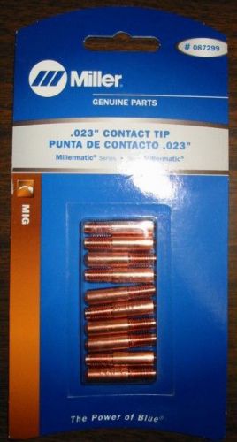 Miller genuine .023&#034; contact tips for millermatic series - qty 10 - 087299 for sale