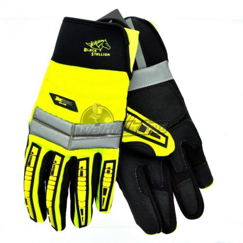 Revco GX108 Toolhandz Synthetic Leather Impact Mechanic&#039;s Gloves, Medium