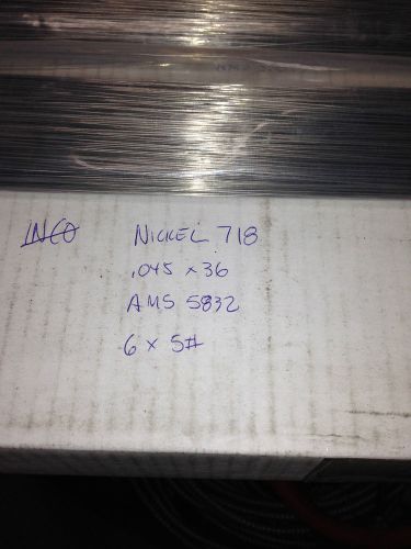 Nickle 718 AMS 5832 TIG Wire / .045&#034; x 36&#034;  5 pounds each 6 available
