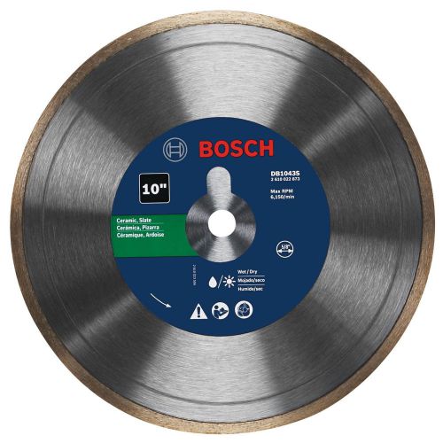 Bosch db1043s 10-inch premium continuous rim diamond ceramic and slate saw blade for sale