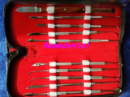 1 Set of Dental Lab Instrument Stainless Steel Kit Wax Carving Tool 10 Pcs total