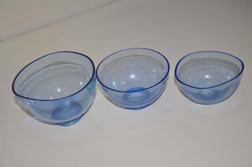3 pcs flexible rubber mixing bowls dental rubber mixing bowl 3 size excellent for sale