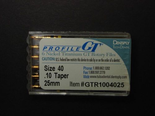 DENTSPLY PROFILE GT Files Size 40, 25mm, .10 taper