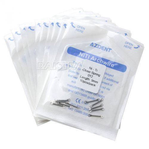 20 Packs Dental Orthodontic Niti Closed Coil Spring constant Force 9mm