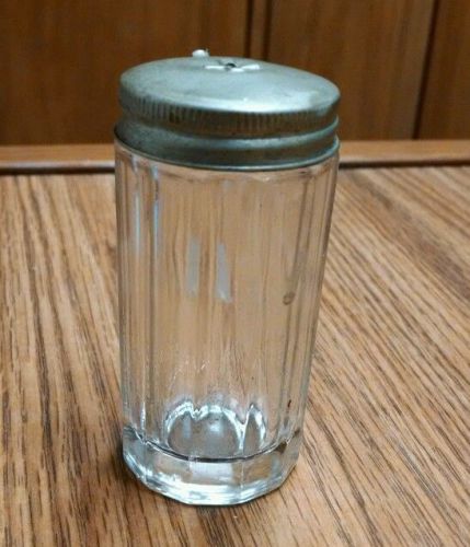 Vintage Mid Century Dental Floss Dispenser, Glass, Apothecary Jar