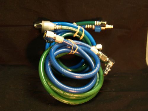 4 Nitrous/Oxygen Regulator hoses .    dental/medical manifold