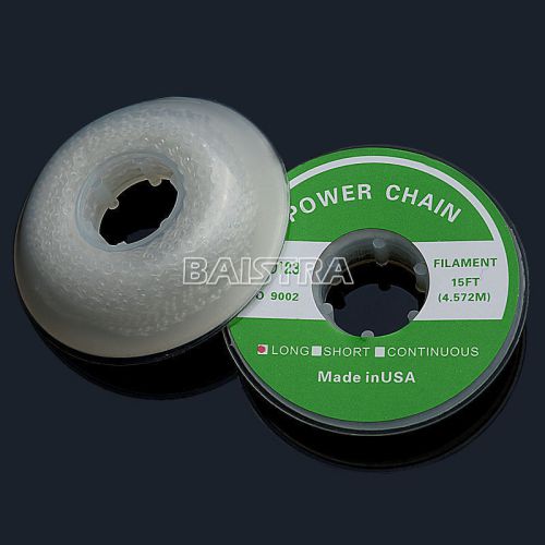 New 2 rolls of dental orthodontic elastolink chain (clear ) long size for sale
