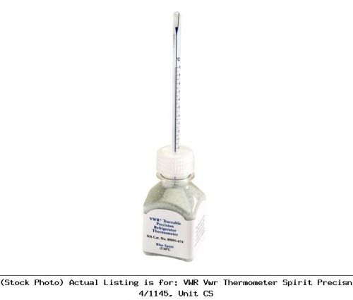 Vwr vwr thermometer spirit precisn 4/1145, unit cs labware for sale
