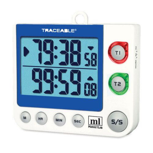 - traceable flashing led alert big-digit dual channel timer 1 ea for sale