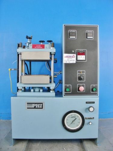 Phi pneumatic platen press heated platens 8x8 ts-21-h-c-7-x1-4b warranty! for sale