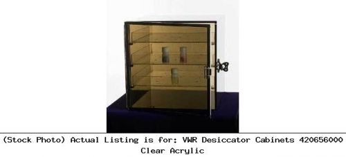 VWR Desiccator Cabinets 420656000 Clear Acrylic Laboratory Apparatus