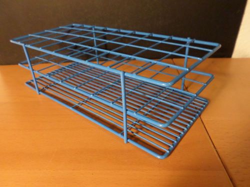 Bel-art blue epoxy-coated wire 40-position 22-25mm test tube rack holder support for sale