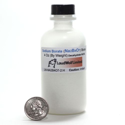 Sodium borate decahydrate &#034;borax&#034;  ultra-pure (99.9%)  4 oz  ships fast from usa for sale