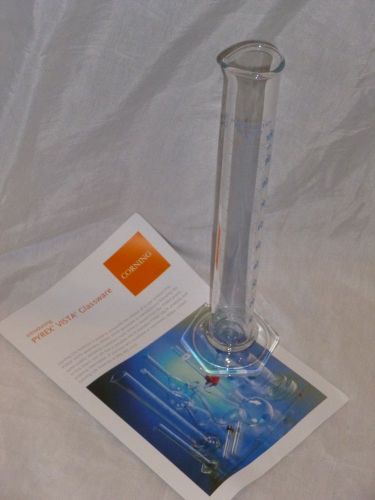 Corning pyrex vista glass single 100ml metric scale class a graduated cylinder! for sale