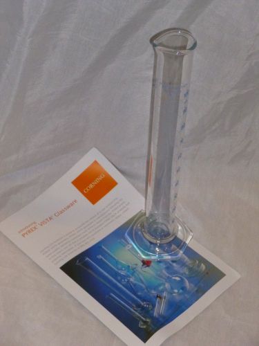 Corning Pyrex Vista Glass Single 100ml Metric Scale Class A Graduated Cylinder!