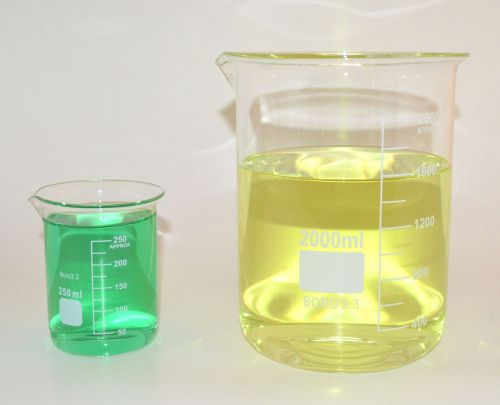 Beaker set 2000 250 ml griffin borosilicate glass beakers lab new measuring for sale