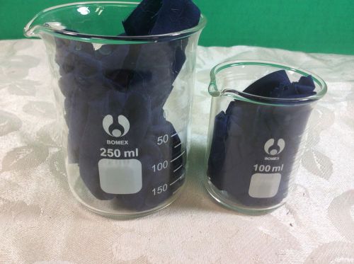 Set of 2 Nesting Borosilicate Glass Lab/Science Beakers-Bomex 100 Ml 250 Ml