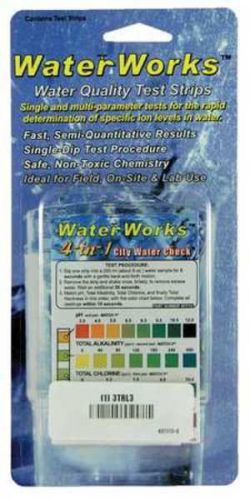 INDUSTRIAL TEST SYSTEMS 3TRL3 Test Strips,4 -In-1 City Water Check