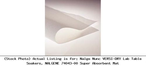 Nalge Nunc VERSI-DRY Lab Table Soakers, NALGENE 74043-00 Super Absorbent Mat
