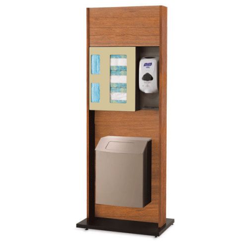 Healthfirst freestanding infection control center - with trash receptacle 1 ea for sale