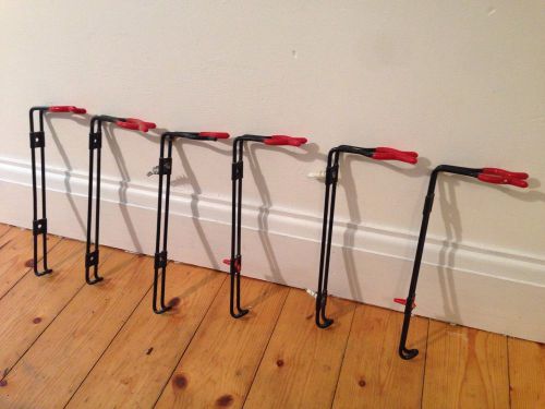 Test tube holders (x6) black with red grips. scientific instrument holder for sale