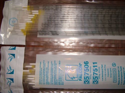 Falcon bd 925 x 1ml serology pipet sterile wrapped 25/bag # 357550 for sale
