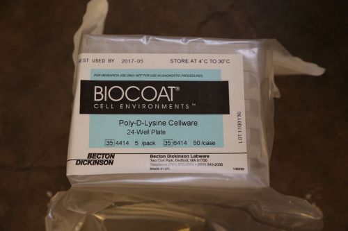 BD BioCoat™ Poly-D-Lysine 24-Well Multiwell™ Plates NEW 5 Packl 354414