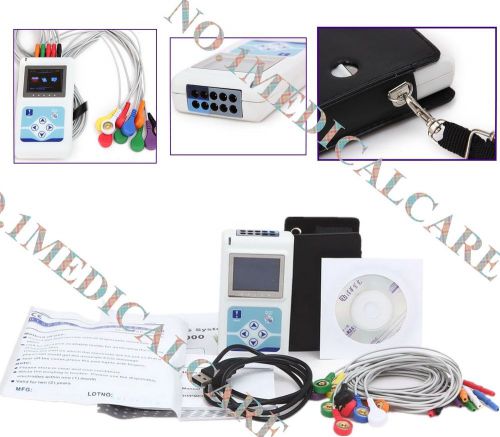 CONTEC CE/FDA 12 Channel, 24 Hours Holter Dynamic ECG, OLED Screen, TLC5000