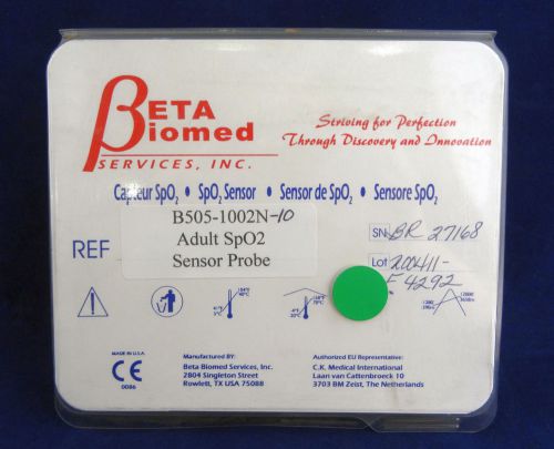 Beta Biomed B505-1002N-10 Adult SpO2 Sensor Probe