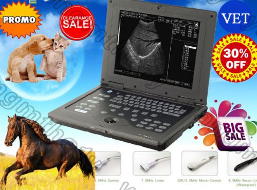 Ce certified veterinary smartbook b-ultrasound scanner with 6.5mhz reccal probe for sale