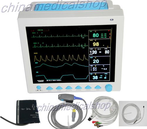 New 12.1 tft icu vital signs patient monitor ecg nibp pr spo2 temp resp contec for sale