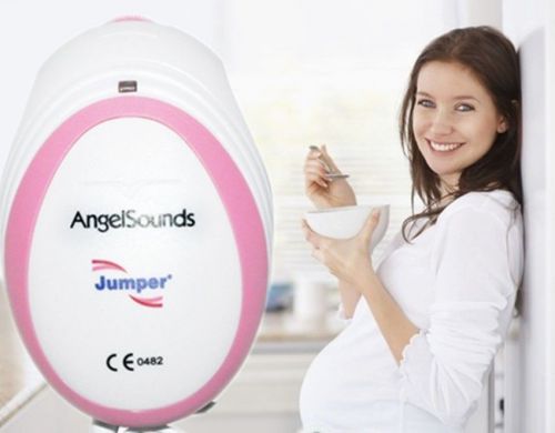 AngelSounds 3mhz fetal prenatal heart doppler , gel and battery, FDA