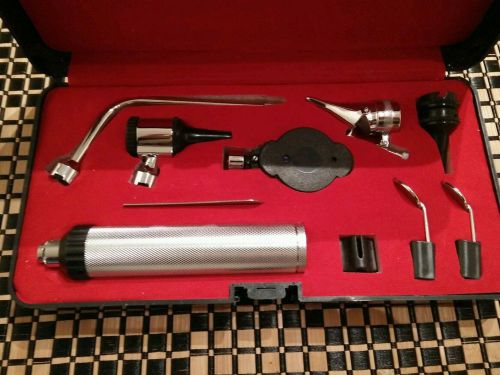 Otoscope Ophthalmoscope Universal Diagnostic ENT Instruments Set with Case