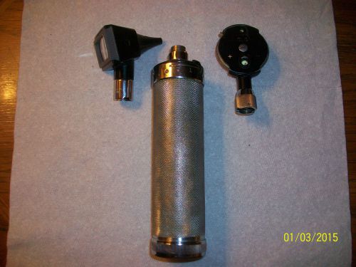 Vintage welch allyn ophthalmoscope and otoscope heads with handle