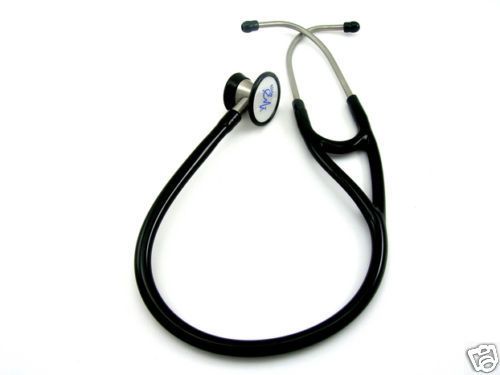 Elite Med New Black Dual Head CARDIOLOGY Stethoscope Free Shipping US Seller