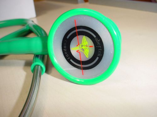Abertek green new cardiology stethoscope model 410 &amp; warranty for sale