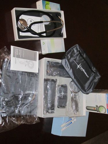 Set of stethoscope, aneroid sphygmomanometer, + digital sphygmomanomete + extras for sale