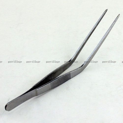 12.5cm stainless steel curved elbow slanted tweezers repair maintenance tool new for sale