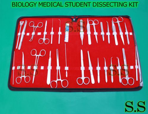 40 PCS BIOLOGY LAB ANATOMY MEDICAL STUDENT DISSECTING KIT+ SCALPEL BLADES #20