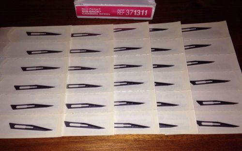 (30) BARD-PARKER SAFETY RIB-BACK CARBON STEEL SURGICAL BLADES 371311- In Package