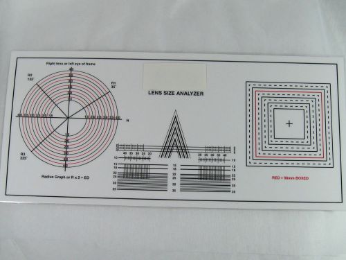 Optician Lens Blank Size Calculator de Centration Chart Template