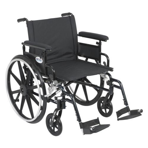Drive Medical Viper Plus GT Wheelchair - Flip Back Adjustable Arms, 22 inches